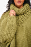MUMS Green Cable Knit Chunky Sweater O/S