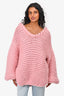 MUMS Pink Cable Knit Chunky Sweater O/S