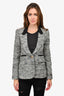 Smythe Grey Wool Blend Blazer With Gold Buttons Size 6
