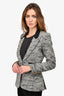 Smythe Grey Wool Blend Blazer With Gold Buttons Size 6