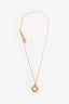 Saint Laurent Gold Tone Buoy-Pendant Necklace