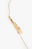 Saint Laurent Gold Tone Buoy-Pendant Necklace