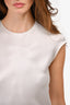 Judith & Charles Grey Silk Cap Sleeve Blouse Size 0