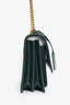 Saint Laurent Green Python-Effect Embossed Medium Sunset Shoulder Bag
