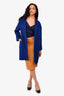 Prada Blue Wool/Rabbit/Cashmere Blend Coat Size 44