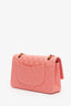 Pre-Loved Chanel™ Pink Lambskin Medium Classic Double Flap Bag 'Refurbished'