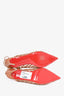 Christian Louboutin Brown Leather Lace-Up 'Folliescabo 100' Heels Size 37.5