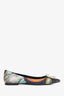 Roger Vivier Blue Jacquard Crystal Embellished Pointed Toe Ballet Flats Size 37