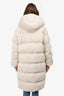 Moncler White Shearling Hainardia Giubbotto Coat Size 4
