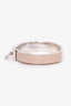 Hermès Silver Tone/ Taupe Lacquard Clic Anneau Bangle (As Is)