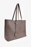 Saint Laurent 2017 Storm Grey Leather East/West 'Shopping' Tote With Pouch