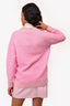 Fendi Pink Textured Knit Cardigan Size 40