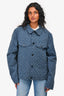 Louis Vuitton 2019 Blue Monogram Denim Jacket Size 50 Mens