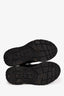Jimmy Choo Black/Grey Metallic Lace Up High Top Sneakers Size 37.5