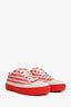 Louis Vuitton White/Red Canvas Escale Stellar Sneakers Size 37.5