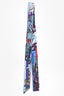 Hermès Blue Printed Silk Double Wrap Twilly