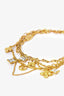 Louis Vuitton Gold Toned 'Colier Blooming' Charm Bracelet.