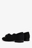 Pre-Loved Chanel™ Black Crystal Knotted Heeled Flats Size 39.5