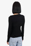 Helmut Lang Black Cut-out Ruched Long-Sleeve Top Size Medium