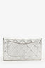 Pre-Loved Chanel™ Silver Laminated Quilted Leather Reissue Trifold Wallet