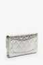 Pre-Loved Chanel™ Silver Laminated Quilted Leather Reissue Trifold Wallet