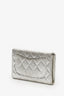 Pre-Loved Chanel™ Silver Laminated Quilted Leather Reissue Trifold Wallet