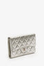 Pre-Loved Chanel™ Silver Laminated Quilted Leather Reissue Trifold Wallet