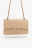 Pre-Loved Chanel™ Vintage Beige Lambskin Medium Classic Double Flap