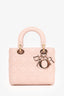 Christian Dior Light Pink Lambskin Small Lady Dior Top Handle