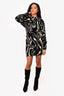 Rotate by Birger Christensen Black/White Printed Jersey Mini Dress Size 6