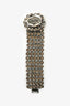 Miu Miu Gunmetal Grey Crystal Wide Bracelet