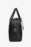 The Row Black Deerskin Leather 'India 12.00' Top Handle Bag