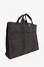 Hermès Grey Patterned Toile 'Herline' MM Tote