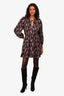Ulla Johnson Black/Pink Floral Cotton/Silk Mini Dress Size 4