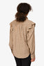 Isabel Marant Etoile Beige/Brown Check Cotton/Wool 'Flossia' Top Size 36