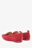 Veronica Beard Red Suede Buckle Loafer Size 5