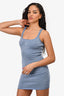 T by Alexander Wang Sparkly Blue Glitter Tank Dress Size S