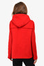 Burberry Brit Red Wool Short Toggle Coat Size 10