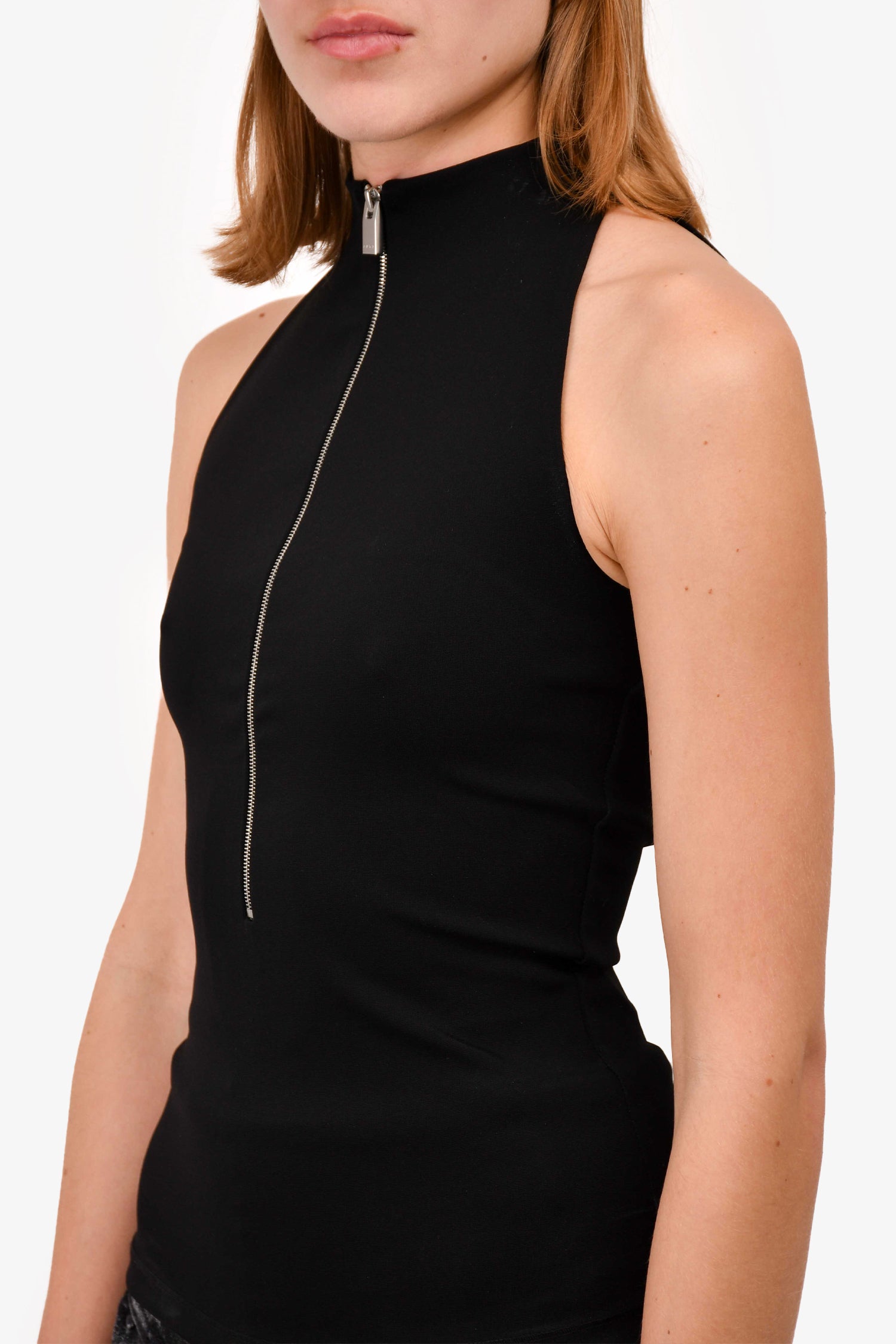 1017 ALYX 9SM Black Half Zip Sleeveless Mockneck Top Size S – Mine