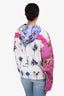 Louis Vuitton 2020 Purple Nylon 'Florals Patchwork' Hoodie Size S