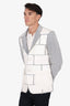 Comme Des Garcons Grey/White Panelled Blazer Size M Mens