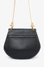Chloe Black Grained Leather Drew Bag