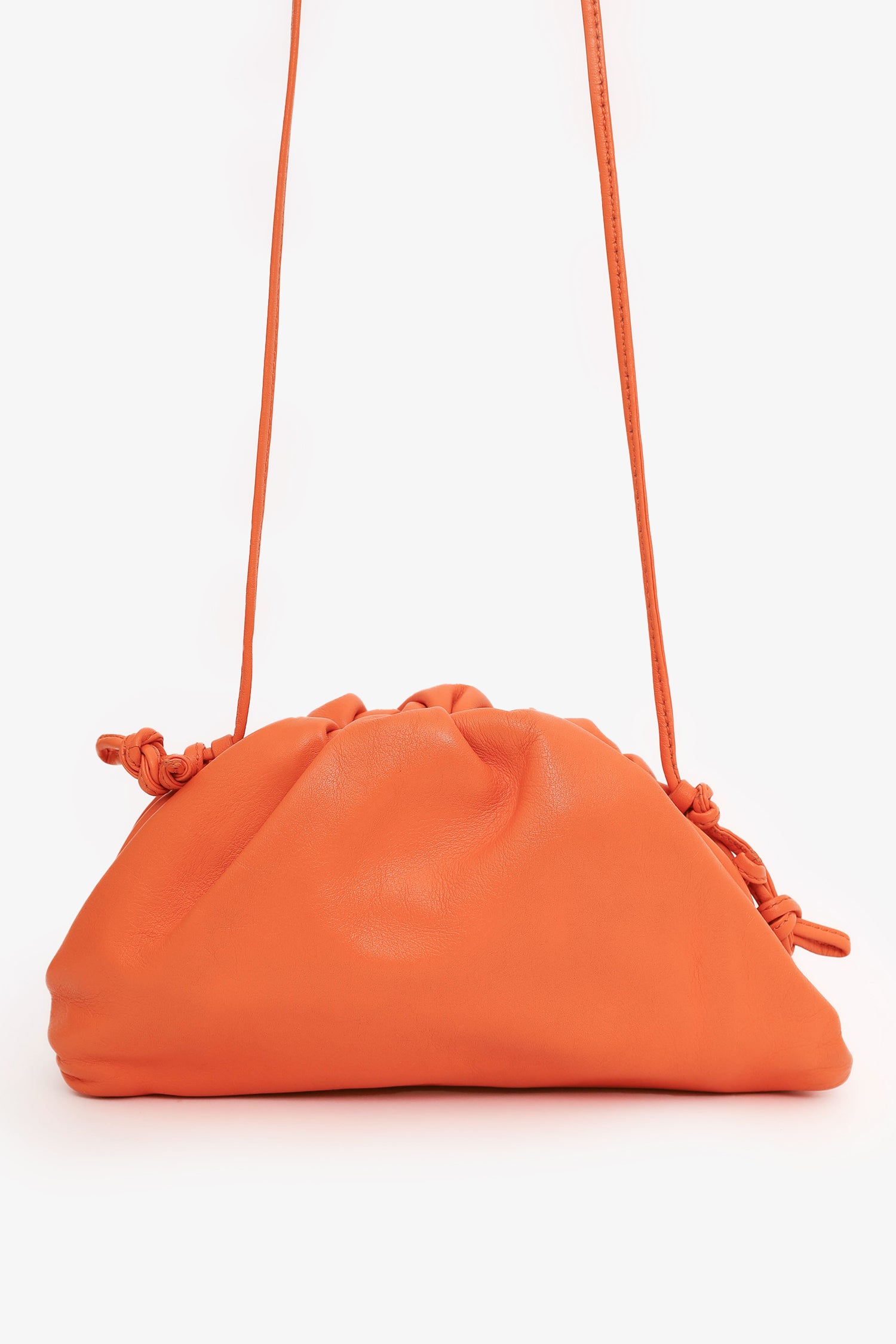 Bottega Veneta Orange Leather Mini Pouch Bag – Mine & Yours