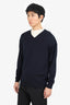 Original Vintage Style Black Virgin Wool Sweater Size L