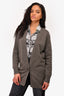 Hermès Grey Cashmere Button Cardigan Size 40