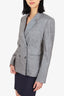 Theory Grey Linen Blazer Size 8