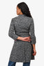 Pre-Loved Chanel™ Pre-Fall 2024 Grey Tweed Coat with Red Interior Size 36