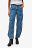 Denim Forum Medium Wash Cargo Jeans Size 24