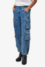 Denim Forum Medium Wash Cargo Jeans Size 24