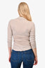 James Perse Taupe Jersey 3/4 Sleeve Button-Up Shirt Size 0